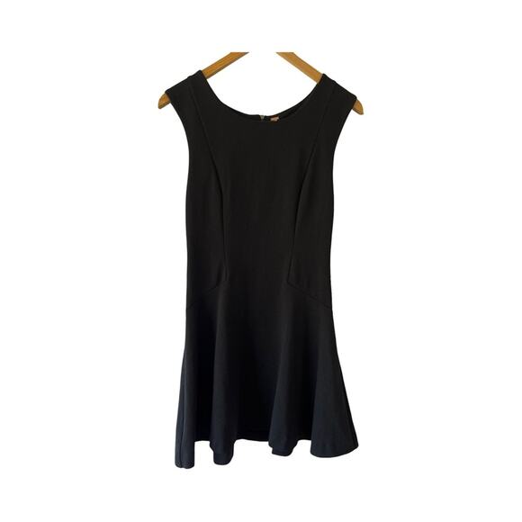 Free People Fit & Flare Black Sleeveless Dress Women's Small Zip Back Stretch - Picture 4 of 8